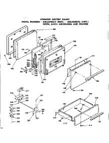 Door, Latch Mechanism And Drawer parts for Kenmore Range 628.6408210 (6286408210, 628 6408210) from AppliancePartsPros.com