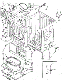 Cabinet parts for Kenmore Dryer 110.97094300 (11097094300, 110 97094300) from AppliancePartsPros.com