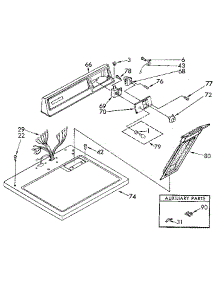 Top And Console parts for Sears Dryer 11097110100 from AppliancePartsPros.com