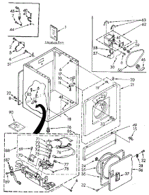 Cabinet parts for Sears Dryer 11097110100 from AppliancePartsPros.com