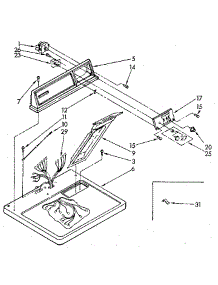 Top And Console parts for Sears Dryer 11097121100 from AppliancePartsPros.com