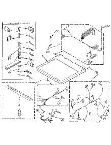 Dryer Top parts for Kenmore Dryer 110.97195100 (11097195100, 110 97195100) from AppliancePartsPros.com