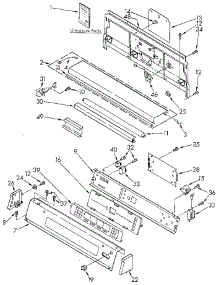Console Panel parts for Kenmore Dryer 110.97195100 (11097195100, 110 97195100) from AppliancePartsPros.com