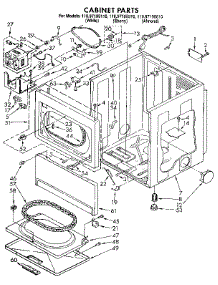 Cabinet parts for Kenmore Dryer 110.97195510 (11097195510, 110 97195510) from AppliancePartsPros.com