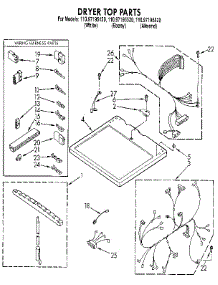 Dryer Top parts for Kenmore Dryer 110.97195520 (11097195520, 110 97195520) from AppliancePartsPros.com