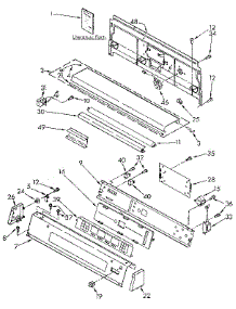 Console Panel parts for Kenmore Dryer 110.97195810 (11097195810, 110 97195810) from AppliancePartsPros.com
