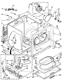 Cabinet parts for Kenmore Dryer 110.97280100 (11097280100, 110 97280100) from AppliancePartsPros.com