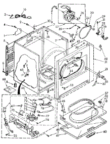 Cabinet parts for Kenmore Dryer 110.97281800 (11097281800, 110 97281800) from AppliancePartsPros.com