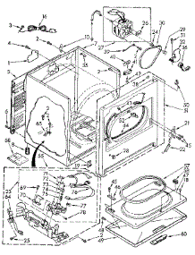 Cabinet parts for Kenmore Dryer 110.97282800 (11097282800, 110 97282800) from AppliancePartsPros.com