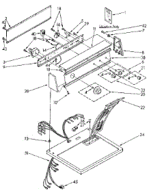 Top And Console parts for Kenmore Dryer 110.97282800 (11097282800, 110 97282800) from AppliancePartsPros.com