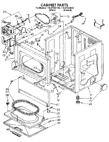 Cabinet Parts parts for Kenmore Dryer 110.97283110 (11097283110, 110 97283110) from AppliancePartsPros.com