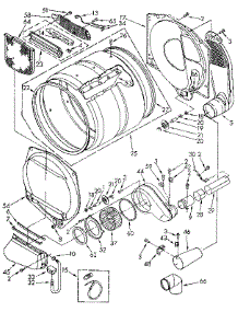 Bulkhead parts for Kenmore Dryer 110.97283800 (11097283800, 110 97283800) from AppliancePartsPros.com