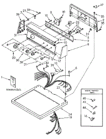 Top And Cabinet parts for Kenmore Dryer 110.97283800 (11097283800, 110 97283800) from AppliancePartsPros.com