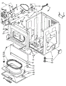 Cabinet parts for Kenmore Dryer 110.97284100 (11097284100, 110 97284100) from AppliancePartsPros.com