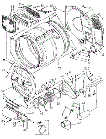 Bulkhead parts for Kenmore Dryer 110.97284810 (11097284810, 110 97284810) from AppliancePartsPros.com