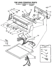 Top And Console parts for Kenmore Dryer 110.97284810 (11097284810, 110 97284810) from AppliancePartsPros.com
