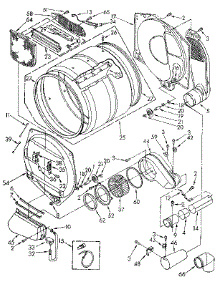 Bulkhead parts for Kenmore Dryer 110.97291110 (11097291110, 110 97291110) from AppliancePartsPros.com