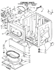 Cabinet parts for Kenmore Dryer 110.97291110 (11097291110, 110 97291110) from AppliancePartsPros.com