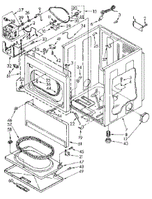 Cabinet parts for Kenmore Dryer 110.97291800 (11097291800, 110 97291800) from AppliancePartsPros.com