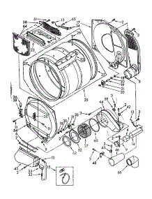 Bulkhead parts for Kenmore Dryer 110.97292100 (11097292100, 110 97292100) from AppliancePartsPros.com