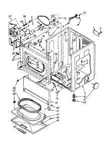 Cabinet parts for Kenmore Dryer 110.97292100 (11097292100, 110 97292100) from AppliancePartsPros.com