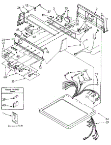 Top And Console Parts parts for Kenmore Dryer 110.97293100 (11097293100, 110 97293100) from AppliancePartsPros.com