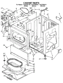 Cabinet parts for Kenmore Dryer 110.97293510 (11097293510, 110 97293510) from AppliancePartsPros.com
