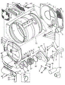 Bulkhead Parts parts for Kenmore Dryer 110.97293800 (11097293800, 110 97293800) from AppliancePartsPros.com