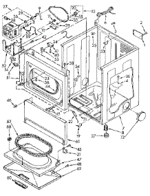 Cabinet Parts parts for Kenmore Dryer 110.97293800 (11097293800, 110 97293800) from AppliancePartsPros.com