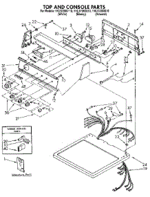 Top And Console parts for Kenmore Dryer 110.97293810 (11097293810, 110 97293810) from AppliancePartsPros.com