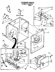 Cabinet parts for Sears Dryer 11097310100 from AppliancePartsPros.com