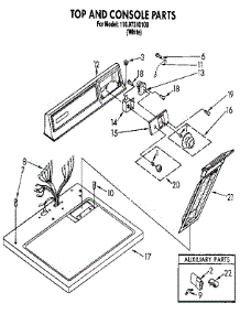 Top And Console parts for Sears Dryer 11097310100 from AppliancePartsPros.com