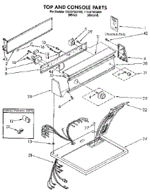 Top And Console parts for Sears Dryer 11097363800 from AppliancePartsPros.com