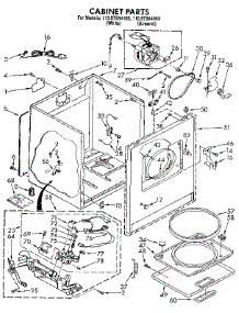 Cabinet parts for Sears Dryer 11097364800 from AppliancePartsPros.com