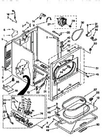 Cabinet parts for Kenmore Dryer 110.97374210 (11097374210, 110 97374210) from AppliancePartsPros.com
