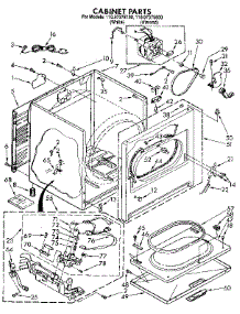 Cabinet parts for Sears Dryer 11097375800 from AppliancePartsPros.com