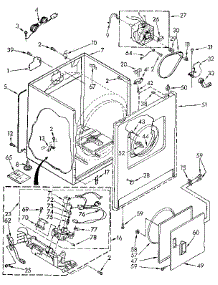Cabinet parts for Kenmore Dryer 110.97428100 (11097428100, 110 97428100) from AppliancePartsPros.com