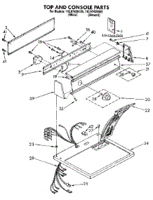 Top And Console parts for Kenmore Dryer 110.97429100 (11097429100, 110 97429100) from AppliancePartsPros.com