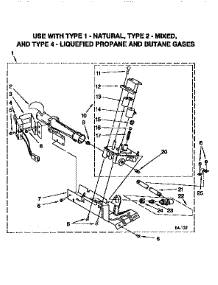 Burner Assembly 3401799 parts for Kenmore Dryer 110.97466210 (11097466210, 110 97466210) from AppliancePartsPros.com