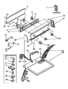 Top And Console parts for Kenmore Dryer 110.97466210 (11097466210, 110 97466210) from AppliancePartsPros.com