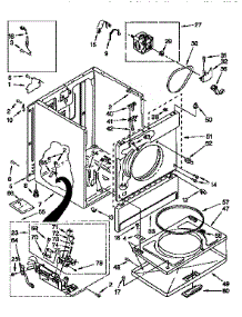 Cabinet parts for Kenmore Dryer 110.97466210 (11097466210, 110 97466210) from AppliancePartsPros.com