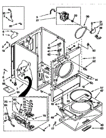 Cabinet parts for Kenmore Dryer 110.97466400 (11097466400, 110 97466400) from AppliancePartsPros.com