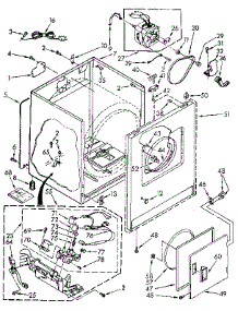 Cabinet Parts parts for Kenmore Dryer 110.97468100 (11097468100, 110 97468100) from AppliancePartsPros.com