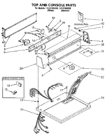 Top And Console parts for Kenmore Dryer 110.97469800 (11097469800, 110 97469800) from AppliancePartsPros.com