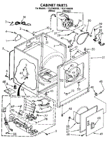 Cabinet parts for Kenmore Dryer 110.97469800 (11097469800, 110 97469800) from AppliancePartsPros.com