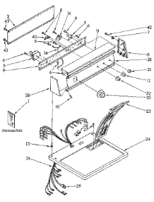 Top And Console parts for Kenmore Dryer 110.97478800 (11097478800, 110 97478800) from AppliancePartsPros.com