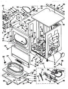 Upper Cabinet And Front Panel parts for Kenmore Dryer 110.97502800 (11097502800, 110 97502800) from AppliancePartsPros.com