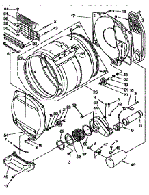 Upper And Lower Bulkhead parts for Kenmore Dryer 110.97502810 (11097502810, 110 97502810) from AppliancePartsPros.com