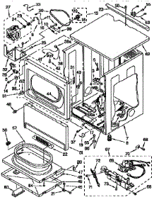Upper Cabinet And Front Panel parts for Kenmore Dryer 110.97502810 (11097502810, 110 97502810) from AppliancePartsPros.com
