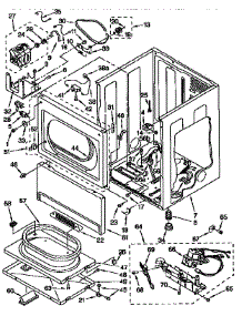 Lower Cabinet And Front Panel parts for Kenmore Dryer 110.97502810 (11097502810, 110 97502810) from AppliancePartsPros.com